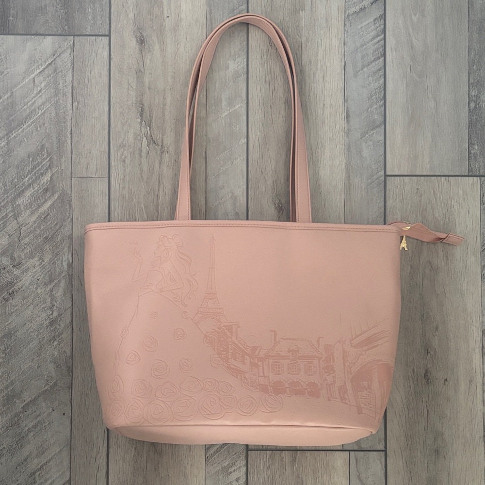 Disney Elegant Beauty and the Beast Pink Tote Bag